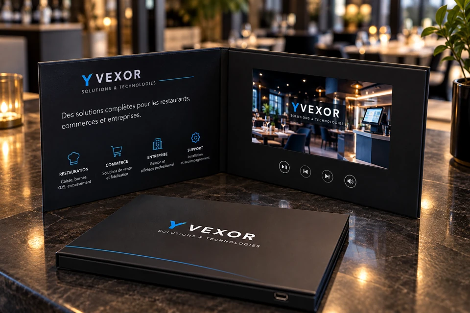 Brochure vidéo LCD 7 pouces personnalisable — vue 1